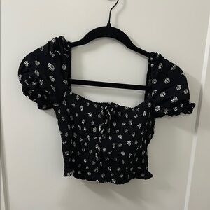 Black Wilfred Puff Sleeve Top